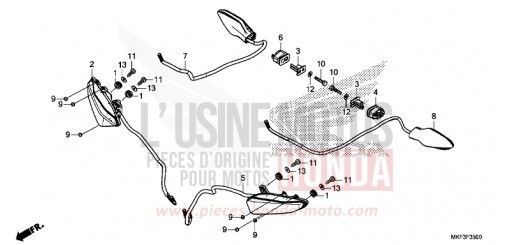 CLIGNOTANT (1) CBR1000S1J de 2018